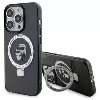 Karl Lagerfeld KLHMP15LHMRSKCK Θήκη με Ring Stand MagSafe για iPhone 15 Pro 6,1 inch Μαύρη