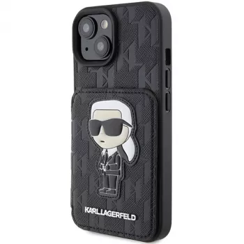 Karl Lagerfeld KLHCP15SSAKKNSCK Θήκη Saffiano Ikonik για iPhone 15/14/13 6,1 inch - Μαύρη