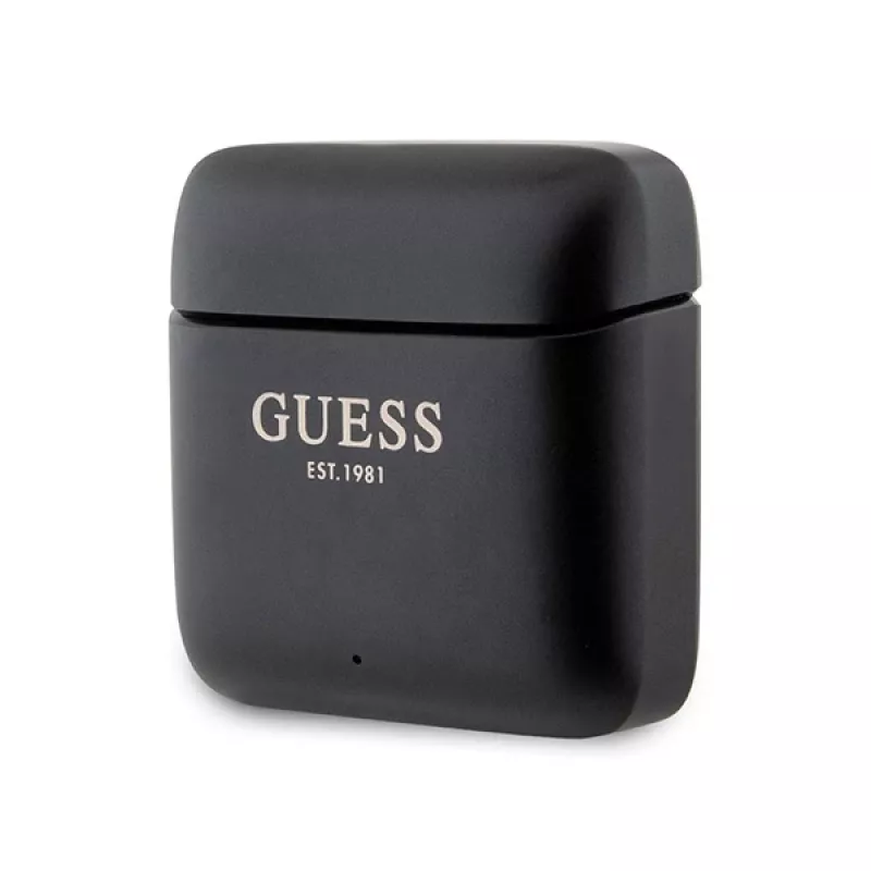 Guess Printed Logo True Wireless Stereo Bluetooth Earbuds με θήκη φόρτισης (Μαύρο)