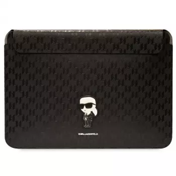 Karl Lagerfeld Θήκη KLCS16SAKHPKK 16 inch Μαύρο Saffiano Monogram Ikonik Θήκη laptop