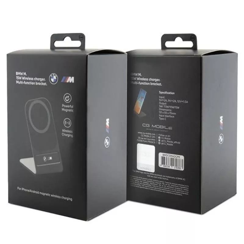 BMW M Edition MagSafe Wireless Charging Pad 15W Μαύρο