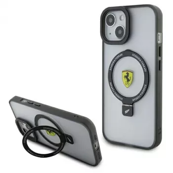 Ferrari FEHMP15SUSCAH iPhone 15 / 14 / 13 6,1 inch Διάφανη σκληρή θήκη με δακτύλιο 2023 Collection MagSafe