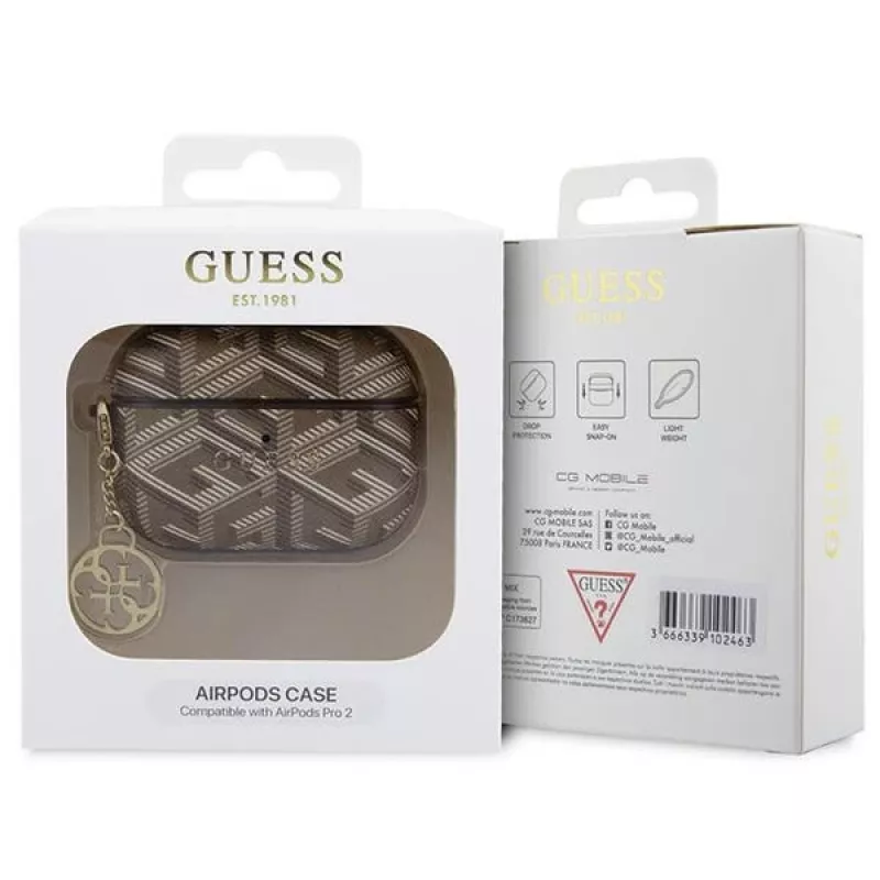 Guess GUAP2PGCE4CW AirPods Pro 2 (2022/2023) Θήκη Καφέ GCube Charm