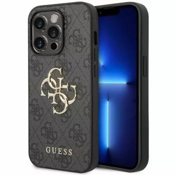 Guess GUHCP15L4GMGGR Σκληρή θήκη για iPhone 15 Pro 6,1 inch - Γκρι 4G Big Metal Logo