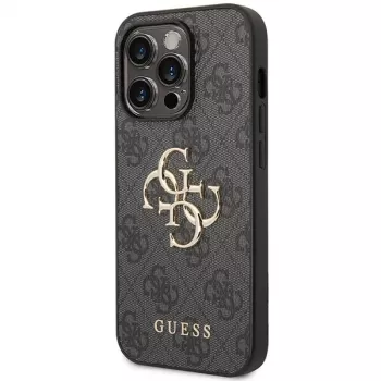 Guess GUHCP15L4GMGGR Σκληρή θήκη για iPhone 15 Pro 6,1 inch - Γκρι 4G Big Metal Logo