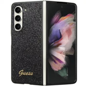 Guess Glitter Script F946 Σκληρή θήκη για Samsung Galaxy Z Fold5, Μαύρο