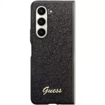 Guess Glitter Script F946 Σκληρή θήκη για Samsung Galaxy Z Fold5, Μαύρο