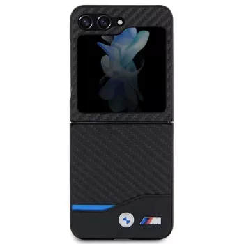 BMW M Collection Δερμάτινο κάλυμμα πλάτης Carbon για Samsung Galaxy Z Flip5 - Μαύρο