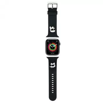 Karl Lagerfeld 3D Rubber Karl & Choupette Heads NFT Λουράκι Apple Watch 38/40/41mm Μαύρο