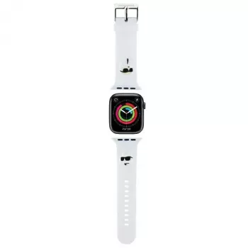 Karl Lagerfeld 3D Rubber Karl & Choupette Heads NFT Λουράκι Apple Watch 42/44/45/49mm Λευκό