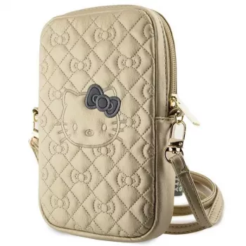 Hello Kitty Quilted Bows Strap Crossbody Θήκη κινητού Χρυσό