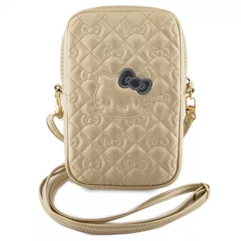 Hello Kitty Quilted Bows Strap Crossbody Θήκη κινητού Χρυσό