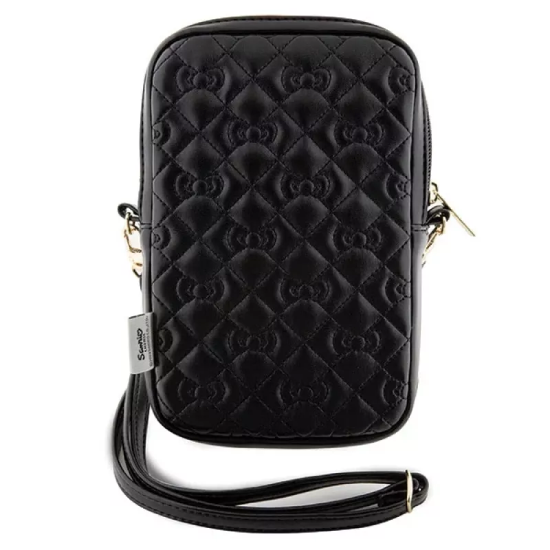 Hello Kitty Quilted Bows Strap - Crossbody Θήκη κινητού (Μαύρο)