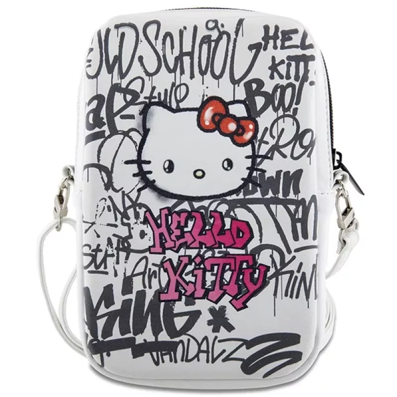 Hello Kitty Τσάντα ώμου Graffiti Kitty Head Λευκό