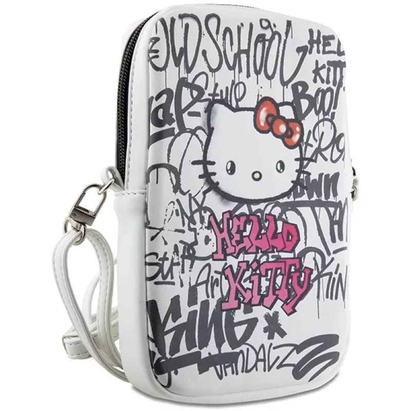 Hello Kitty Τσάντα ώμου Graffiti Kitty Head Λευκό