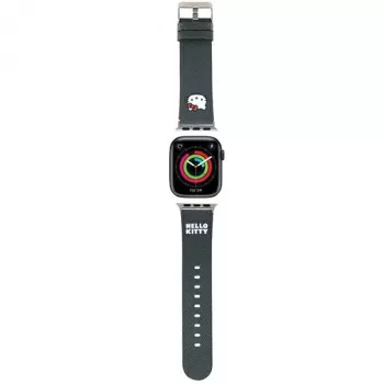 Hello Kitty HKAWMPGKHK Λουράκι Apple Watch 38/40/41mm Μαύρο Σιλικόνη