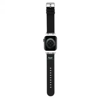 Hello Kitty HKAWMPSAPSK Λουράκι Apple Watch 38/40/41mm Μαύρο Σιλικόνη Heads & Bows μοτίβο