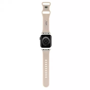 Hello Kitty HKAWMSCHBLE Λουράκι σιλικόνης για Apple Watch 38/40/41mm - Μπεζ