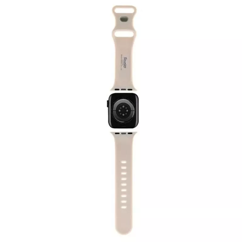 Hello Kitty HKAWMSCHBLE Λουράκι σιλικόνης για Apple Watch 38/40/41mm - Μπεζ