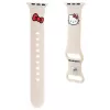 Hello Kitty HKAWMSCHBLE Λουράκι σιλικόνης για Apple Watch 38/40/41mm - Μπεζ