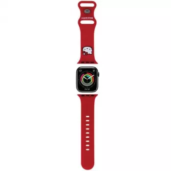 Hello Kitty HKAWMSCHBLR Λουράκι Apple Watch 38/40/41mm Κόκκινο Σιλικόνη Kitty Head