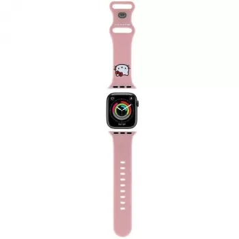 Hello Kitty HKAWMSCHBLP Λουράκι σιλικόνης για Apple Watch 38/40/41mm Ροζ