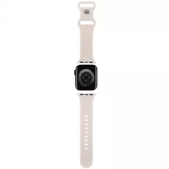 Hello Kitty HKAWMSDGPTE Λουράκι Apple Watch 38/40/41mm Μπεζ Σιλικόνη Graffiti Tags