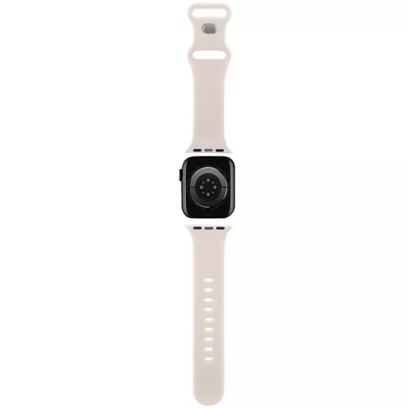 Hello Kitty HKAWMSDGPTE Λουράκι Apple Watch 38/40/41mm Μπεζ Σιλικόνη Graffiti Tags