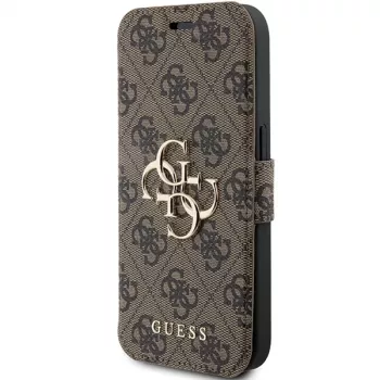 Guess GUBKP15L4GMGBR Θήκη folio για iPhone 15 Pro 6,1 ιντσών Καφέ 4G Μεταλλικό λογότυπο