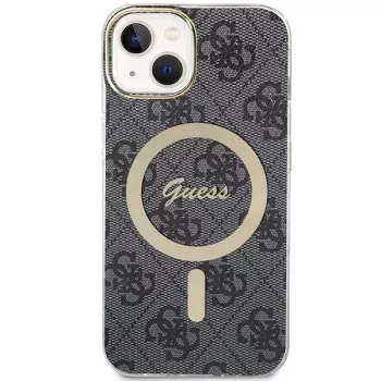 Guess GUHMP15MH4STK Hardcase για iPhone 15 Plus/14 Plus 6,7 ίντσες Μαύρο MagSafe 4G