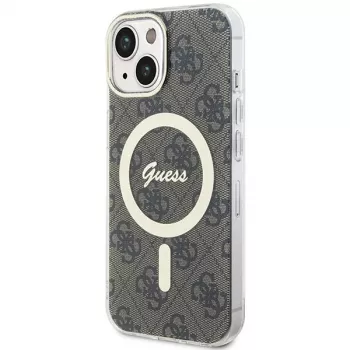 Guess GUHMP15MH4STW Hardcase IML MagSafe για iPhone 15 Plus / 14 Plus 6,7 ίντσες Καφέ
