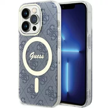 Guess GUHMP15LH4STB iPhone 15 Pro 6,1 ίντσες Μπλε Hardcase IML 4G MagSafe