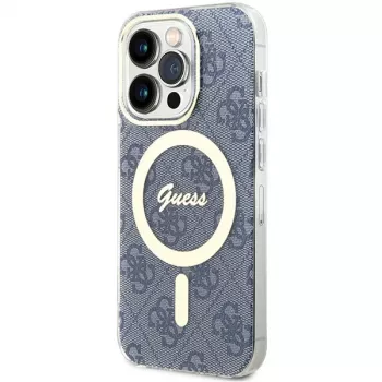 Guess GUHMP15LH4STB iPhone 15 Pro 6,1 ίντσες Μπλε Hardcase IML 4G MagSafe