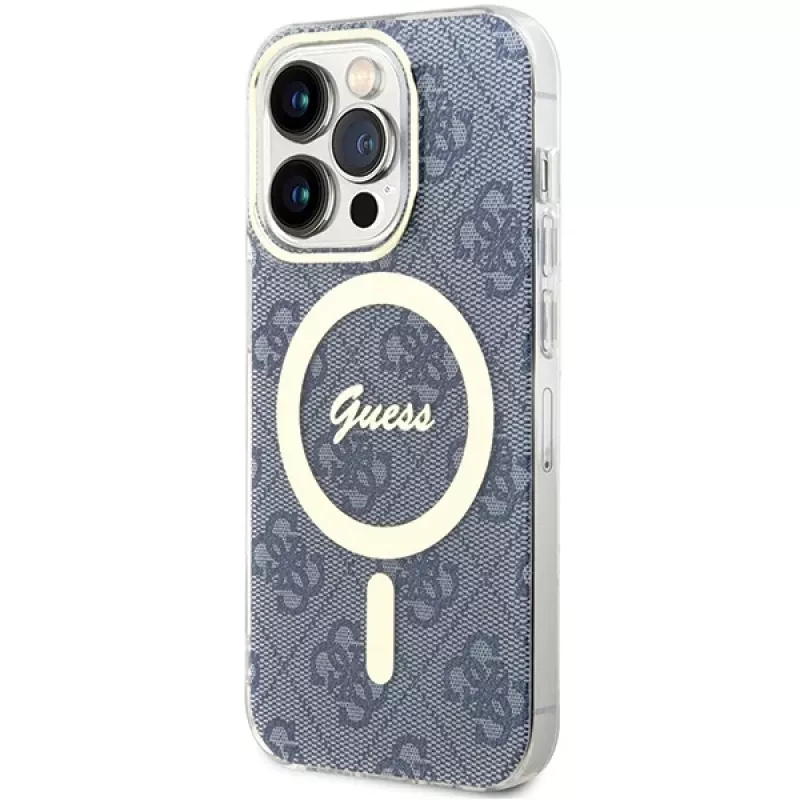 Guess GUHMP15LH4STB iPhone 15 Pro 6,1 ίντσες Μπλε Hardcase IML 4G MagSafe