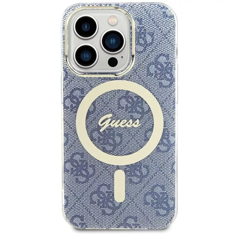 Guess GUHMP15LH4STB iPhone 15 Pro 6,1 ίντσες Μπλε Hardcase IML 4G MagSafe
