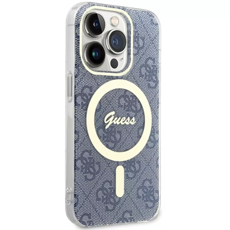 Guess GUHMP15LH4STB iPhone 15 Pro 6,1 ίντσες Μπλε Hardcase IML 4G MagSafe