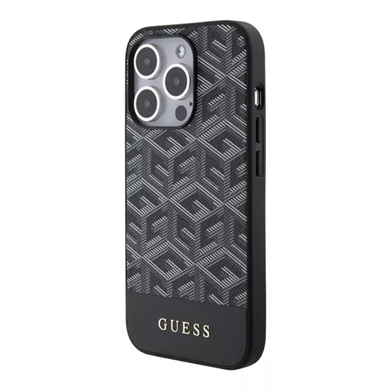 Guess GUHMP15XHGCFSEK iPhone 15 Pro Max 6.7 Μαύρο Hardcase GCube Stripes MagSafe