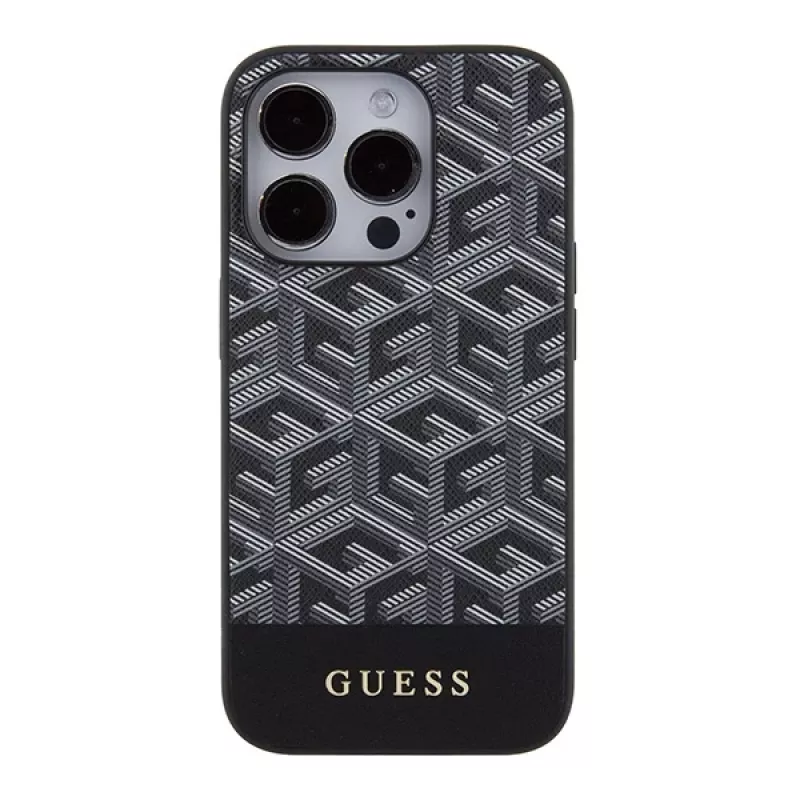Guess GUHMP15XHGCFSEK iPhone 15 Pro Max 6.7 Μαύρο Hardcase GCube Stripes MagSafe
