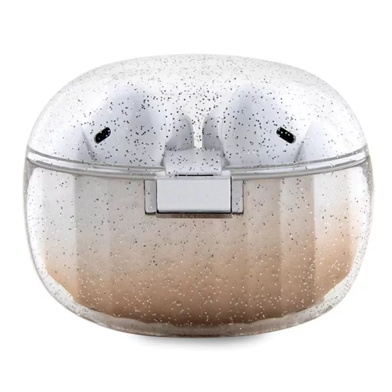 Guess Glitter Gradient Bluetooth TWS Ακουστικά με Θήκη Φόρτισης (Χρυσό)