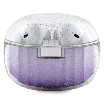Guess Glitter Gradient True Wireless Bluetooth Earbuds με Θήκη Φόρτισης (Μωβ)