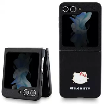 Hello Kitty HKHCZF5PGHDLMK Z Flip5 F731 Μαύρο Hardcase Metal Logo Kitty Head
