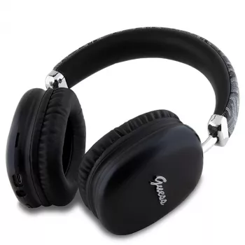 Guess Gcube Metallic Script Logo On-Ear Bluetooth Ακουστικά Μαύρο