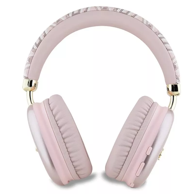 Guess Gcube Metallic Script Logo On-Ear Bluetooth Ακουστικά Ροζ