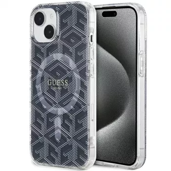 Guess GUHMP15MHGCUSTGK Σκληρή θήκη GCube MagSafe για iPhone 15 Plus / 14 Plus 6,7 ιντσών Μαύρη