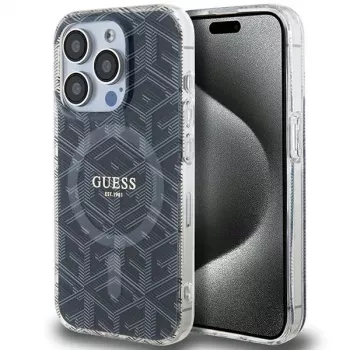 Guess GUHMP15XHGCUSTGK Σκληρή θήκη IML GCube MagSafe για iPhone 15 Pro Max 6.7 Μαύρη