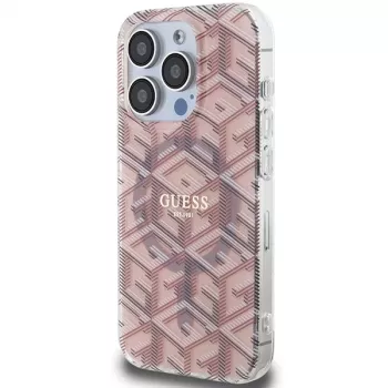 Guess GUHMP15LHGCUSTGP iPhone 15 Pro 6,1 inch ροζ σκληρή θήκη IML GCube MagSafe
