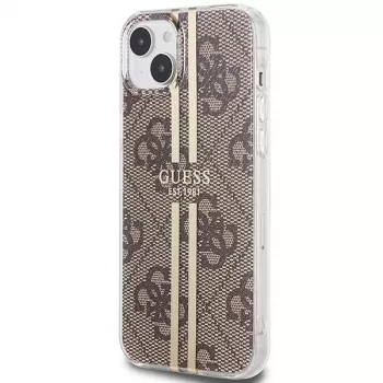 Guess GUHCP15MH4PSEGW iPhone 15 Plus / 14 Plus 6,7 inch σκληρή θήκη IML 4G Gold Stripe καφέ