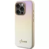 Guess GUHCP14LPSAIRSD iPhone 14 Pro 6,1 inch χρυσή σκληρή θήκη Saffiano Iridescent Script