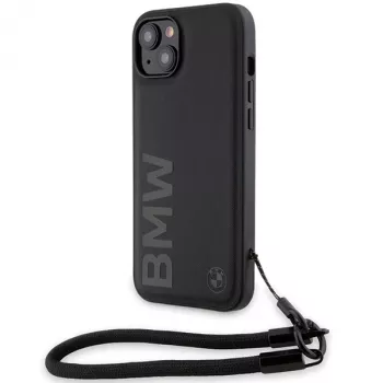 BMW Signature Leather Wordmark σκληρή θήκη για iPhone 15 / 14 / 13 6,1 inch - μαύρο