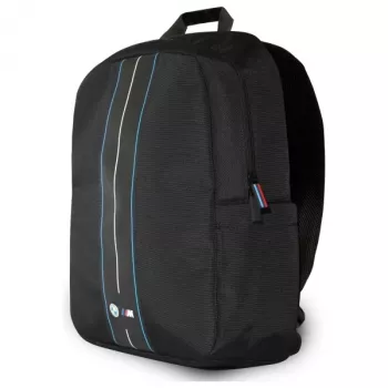 BMW BMBP15COMPVSKL σακίδιο πλάτης για laptop 16 inch μαύρο νάιλον μπλε ρίγα